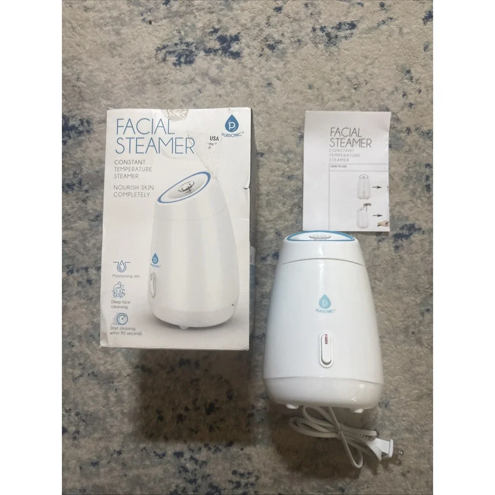 Pursonic Facial Steamer Moisturizing Hydrates Purifies Cleanses & Nourishes Skin